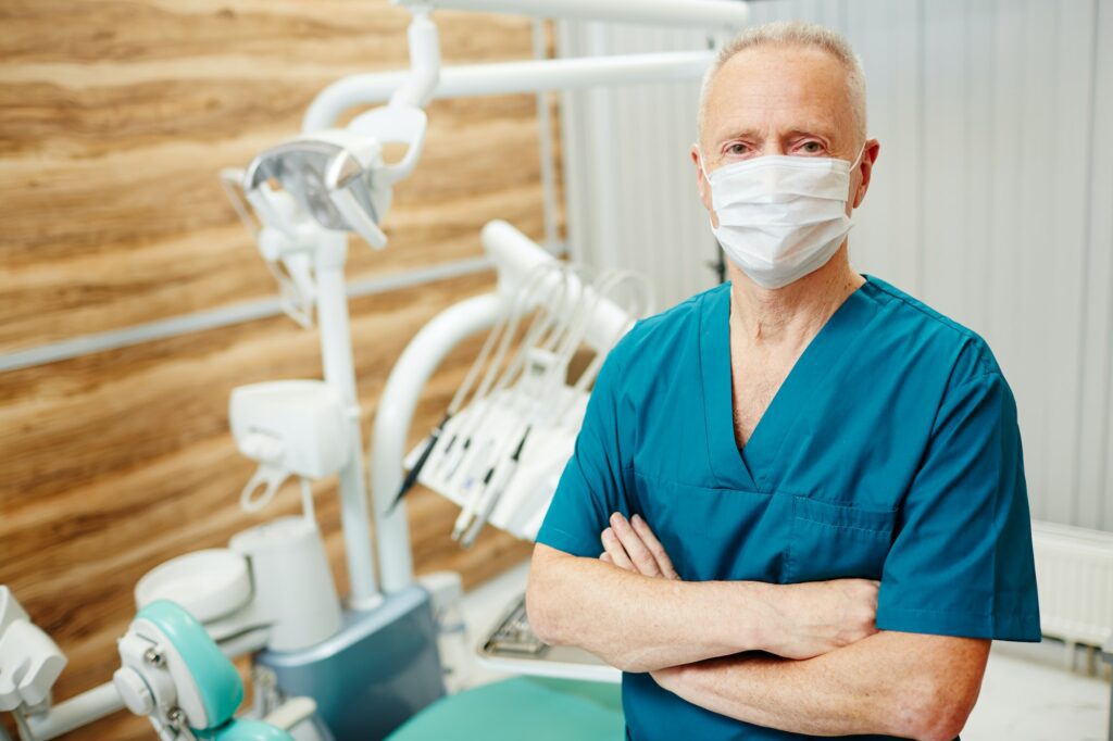 Dentist in mask